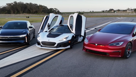 Drag Race Hypercar Listrik: Adu Cepat Rimac Nevera, Tesla Model S Plaid, dan Lucid Air Sapphire